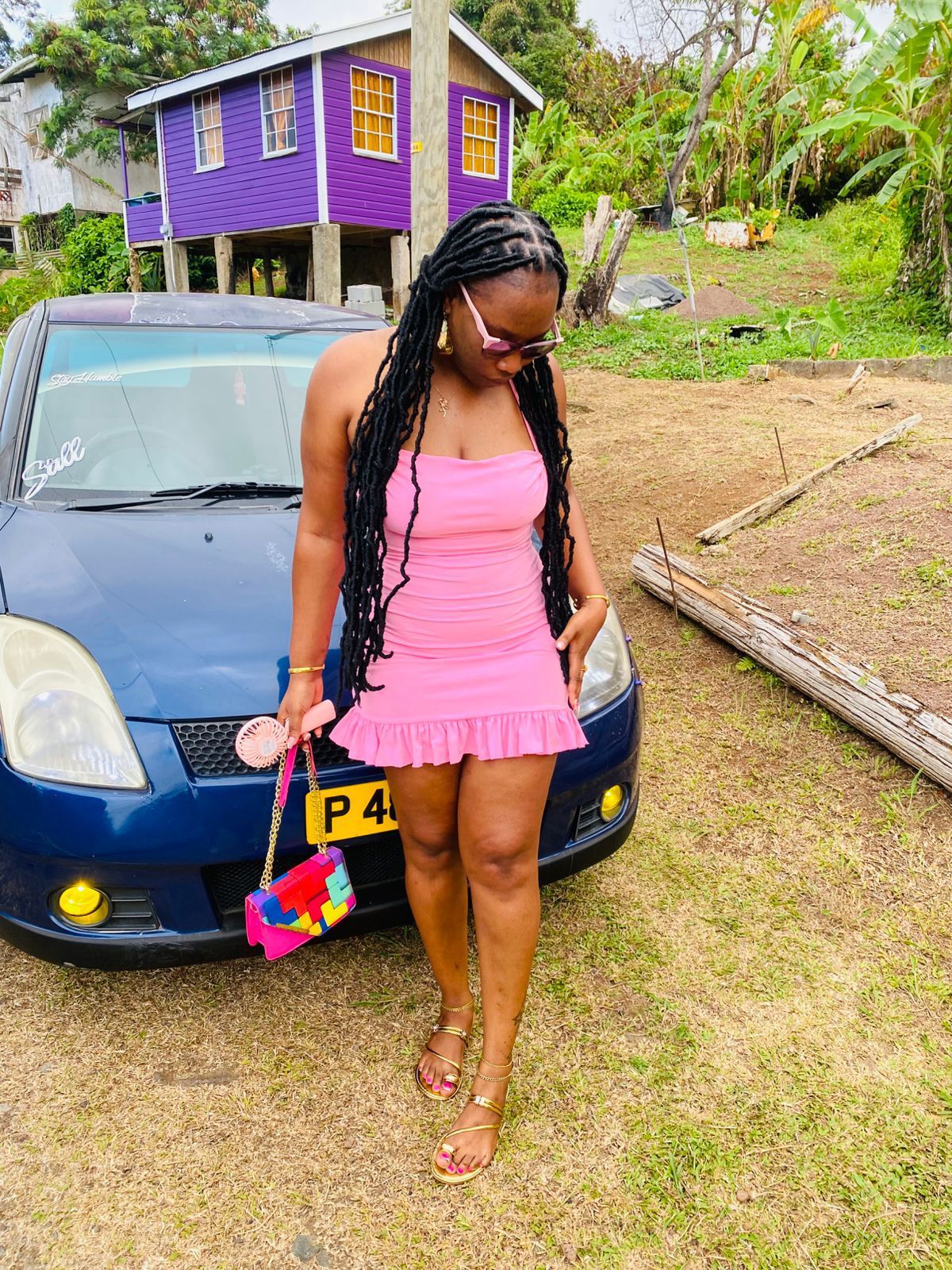 Faux locs over natural locks