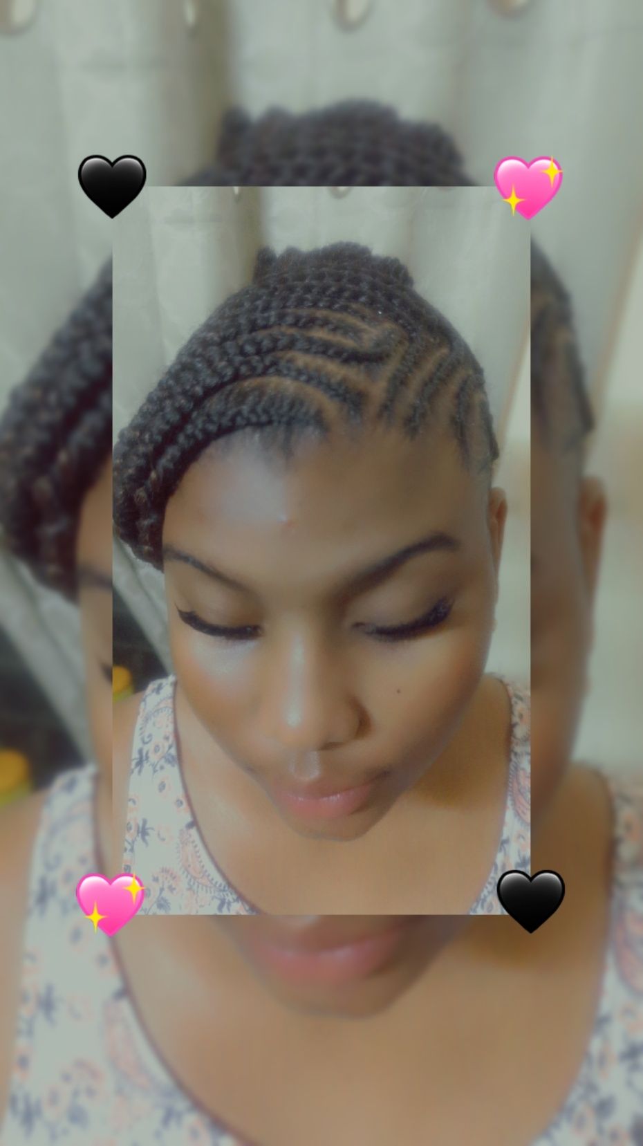 Feed in updo and lash extensions 