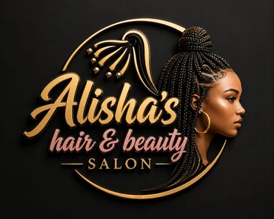 Alisha beauty salon logo