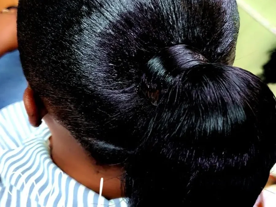 Updo ponytail