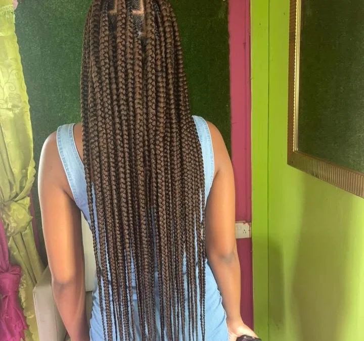 Knotless box braids hip