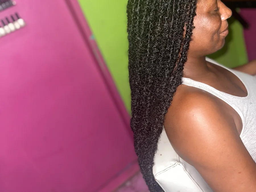 Butterfly locs waist