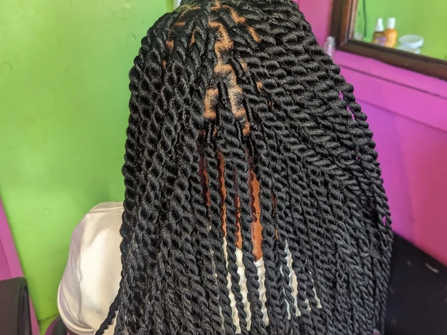 Senegalese twist waist length