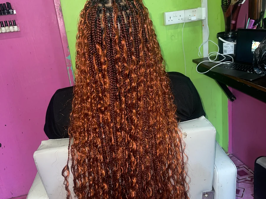 Boho Knotless hip length