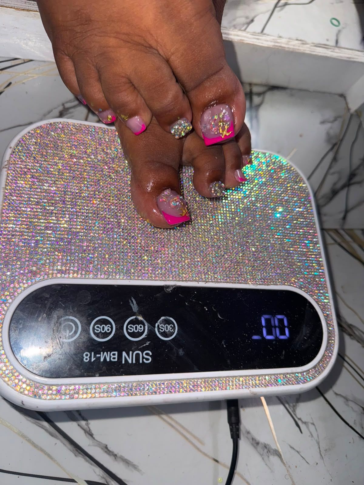 Acrylic toe blings