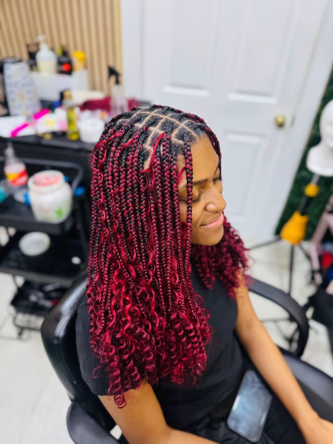 Boho knotless braids medium 