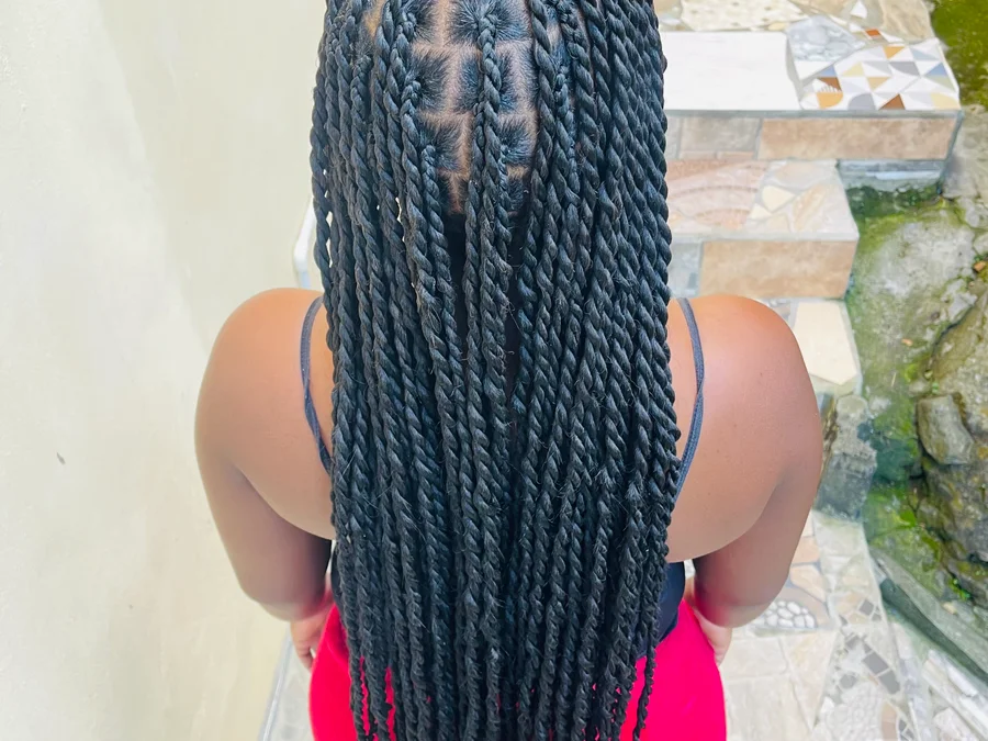 Plait and twist butt length