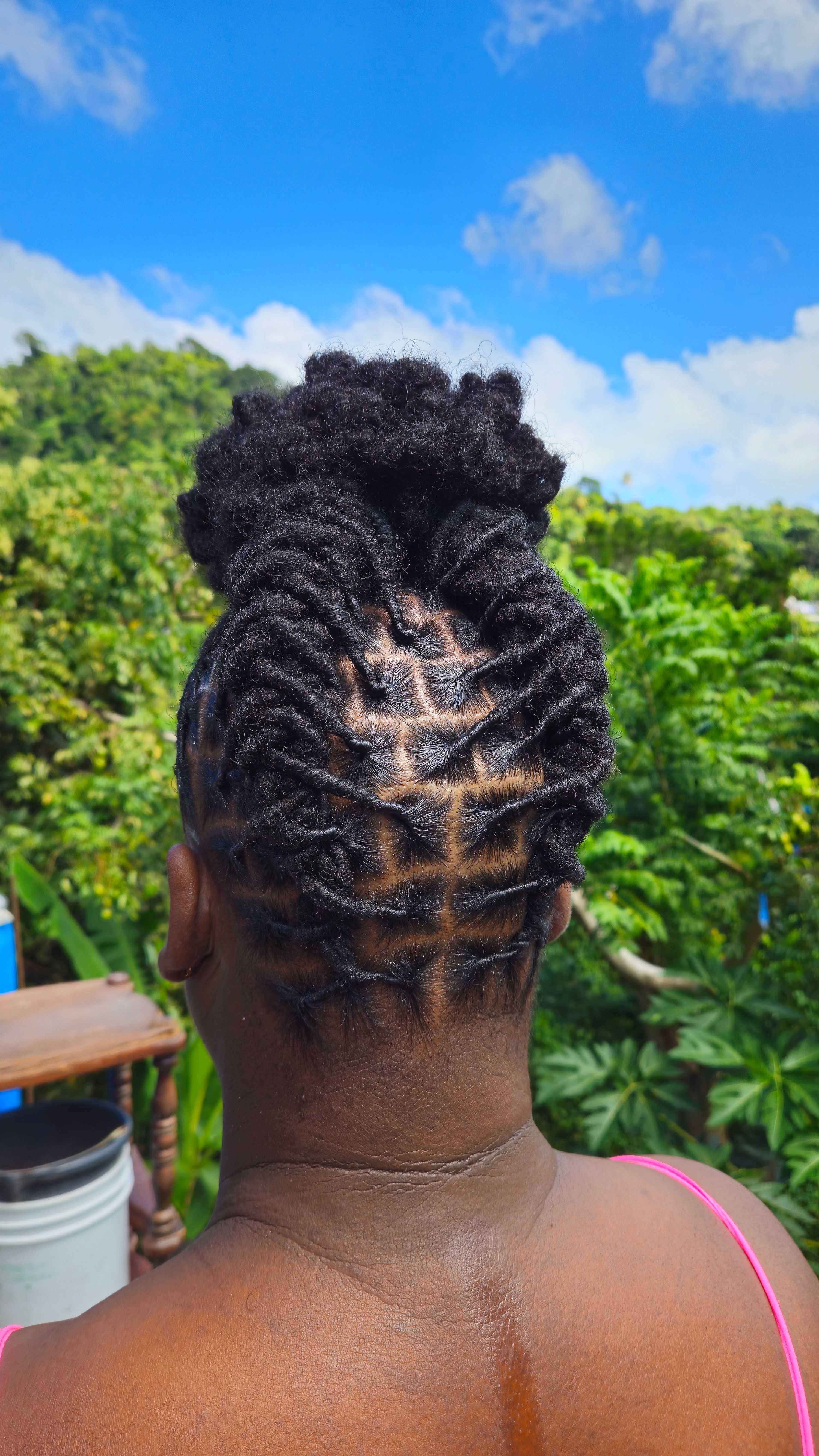 Retwist and style (shoulder length)